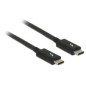 Delock Thunderbolt kabel 1m Sort Delock Thunderbolt kabel 1m Sort